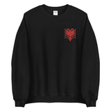 Albanian Eagle left chest embroidered logo Unisex Sweatshirt