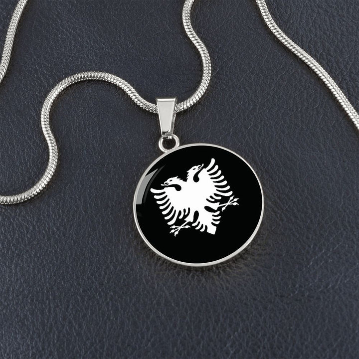 Gold albanian eagle necklace with diamonds | Albanian Jewlery