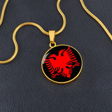 Personalised Albanian red eagle necklace