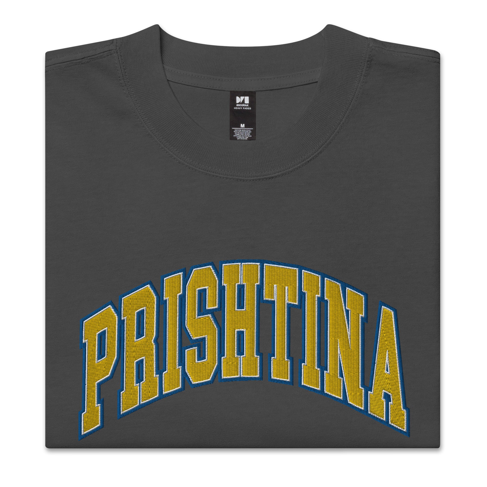 Oversized Prishtina Kosovo faded t-shirt