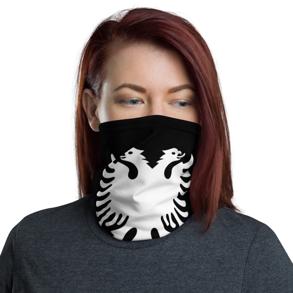Unisex Albanian black flag Neck Gaiter | Face mask | Stylish face cover