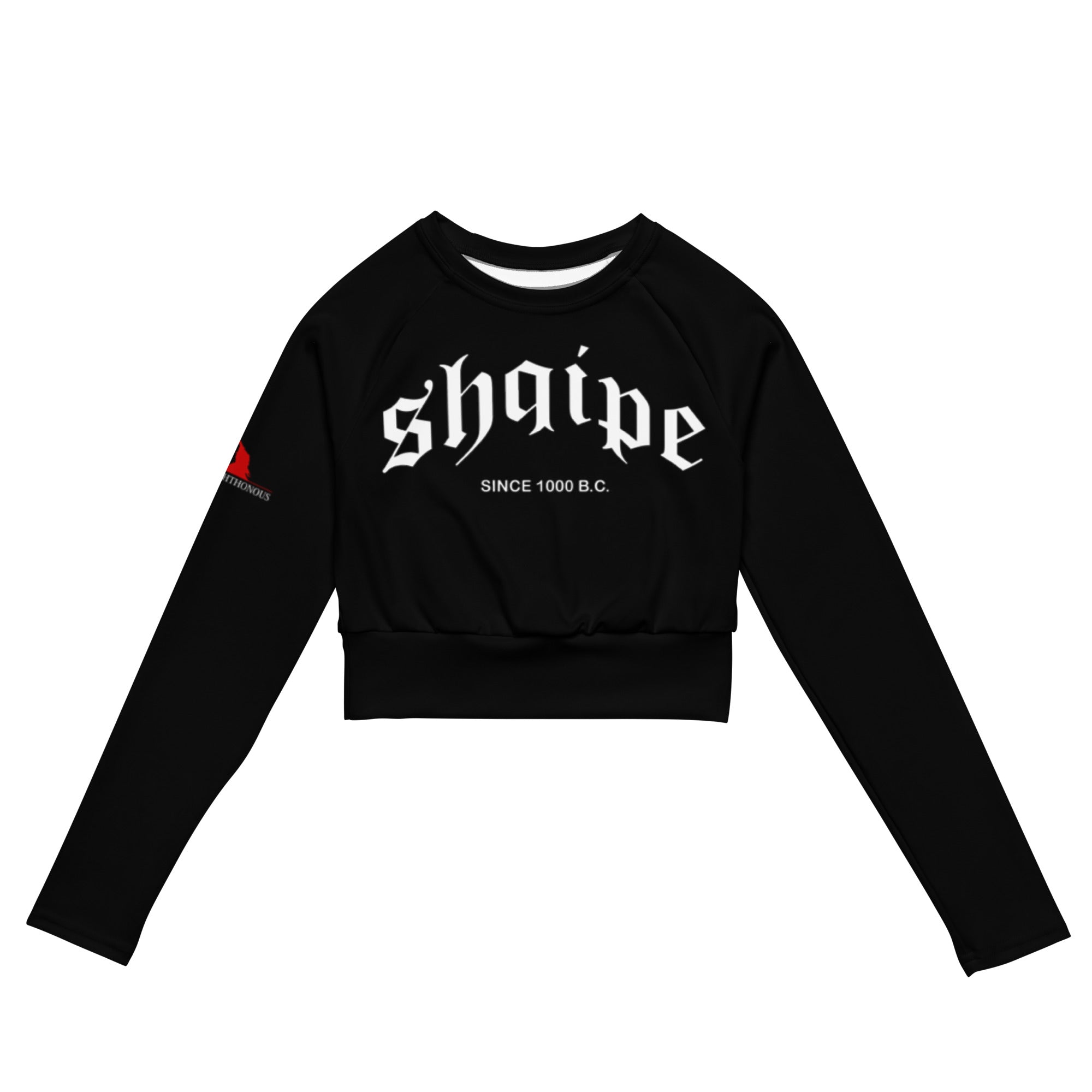 Albanian Recycled long-sleeve crop top