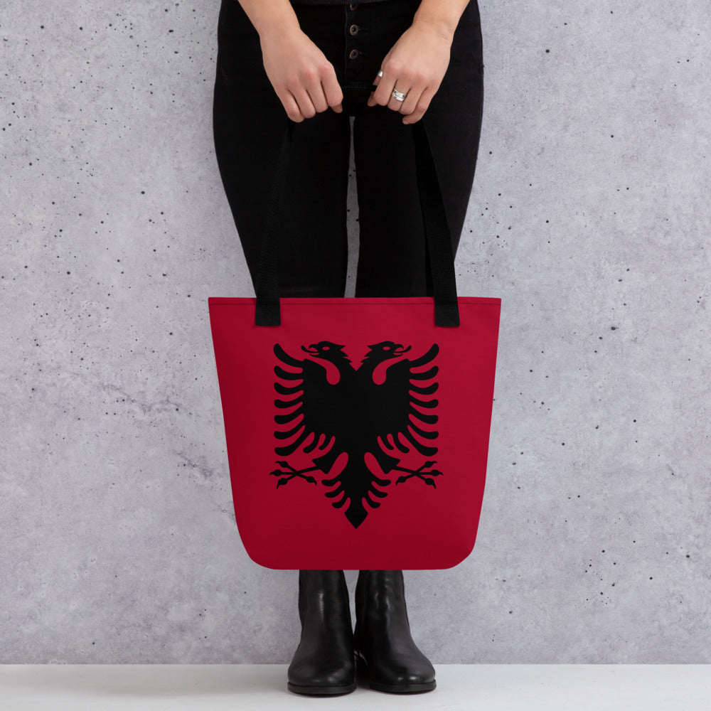 Albanian flag Tote bag