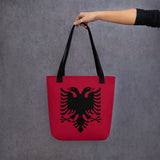Albanian flag Tote bag