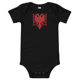 Albanian eagle flag embroidered Baby newborn bodysuit | Maic me shqiponje te qendisur per bebe | foshnje | Porsalindur