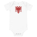 Albanian eagle flag embroidered Baby newborn bodysuit | Maic me shqiponje te qendisur per bebe | foshnje | Porsalindur