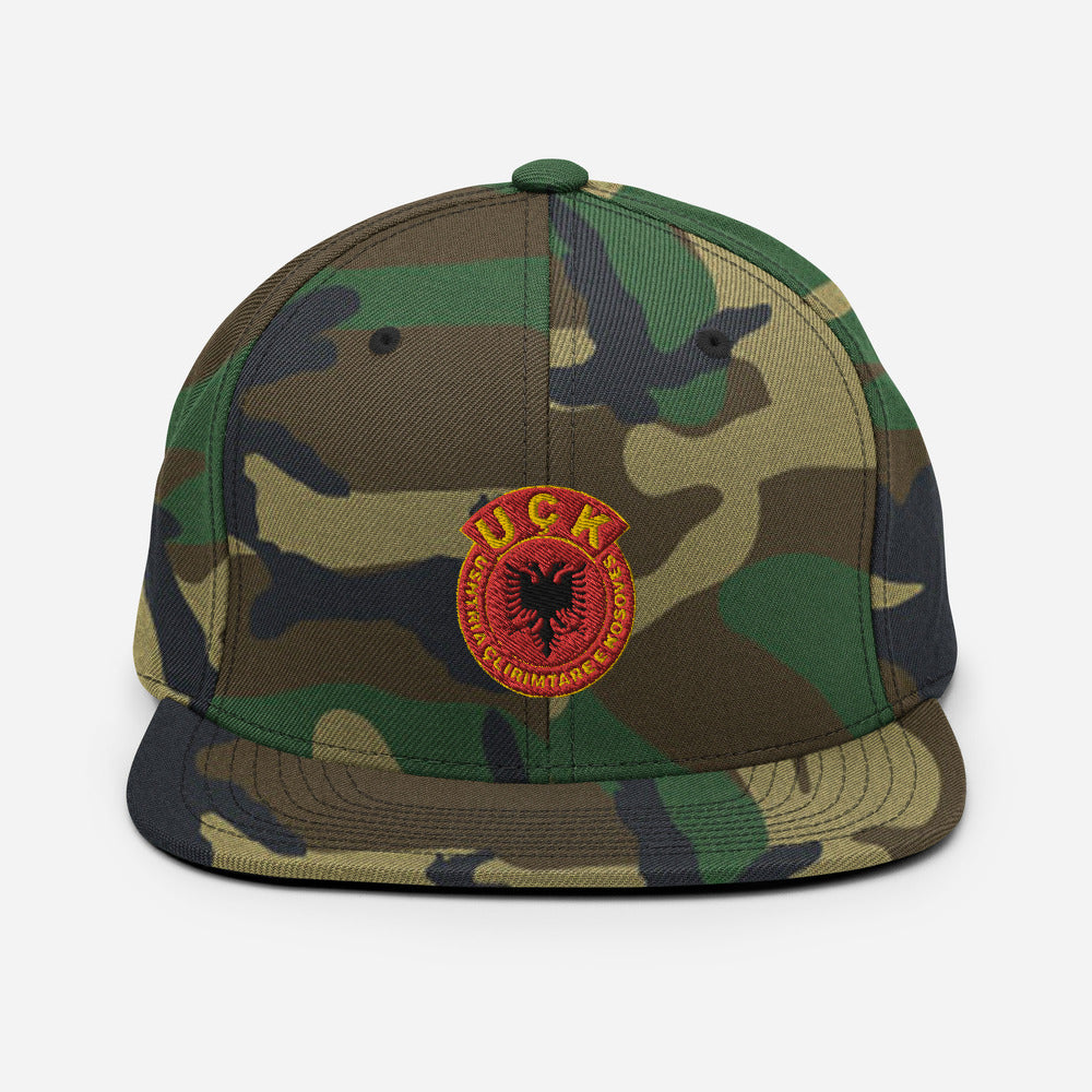 UÇK original 3D embroidered logo Snap Back Hat | Kapele me logo UÇK | UQK Hat