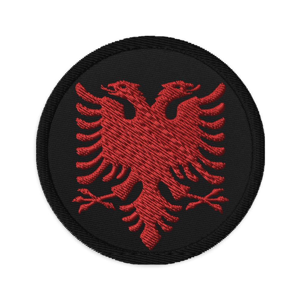 Albanian eagle embroidered patches