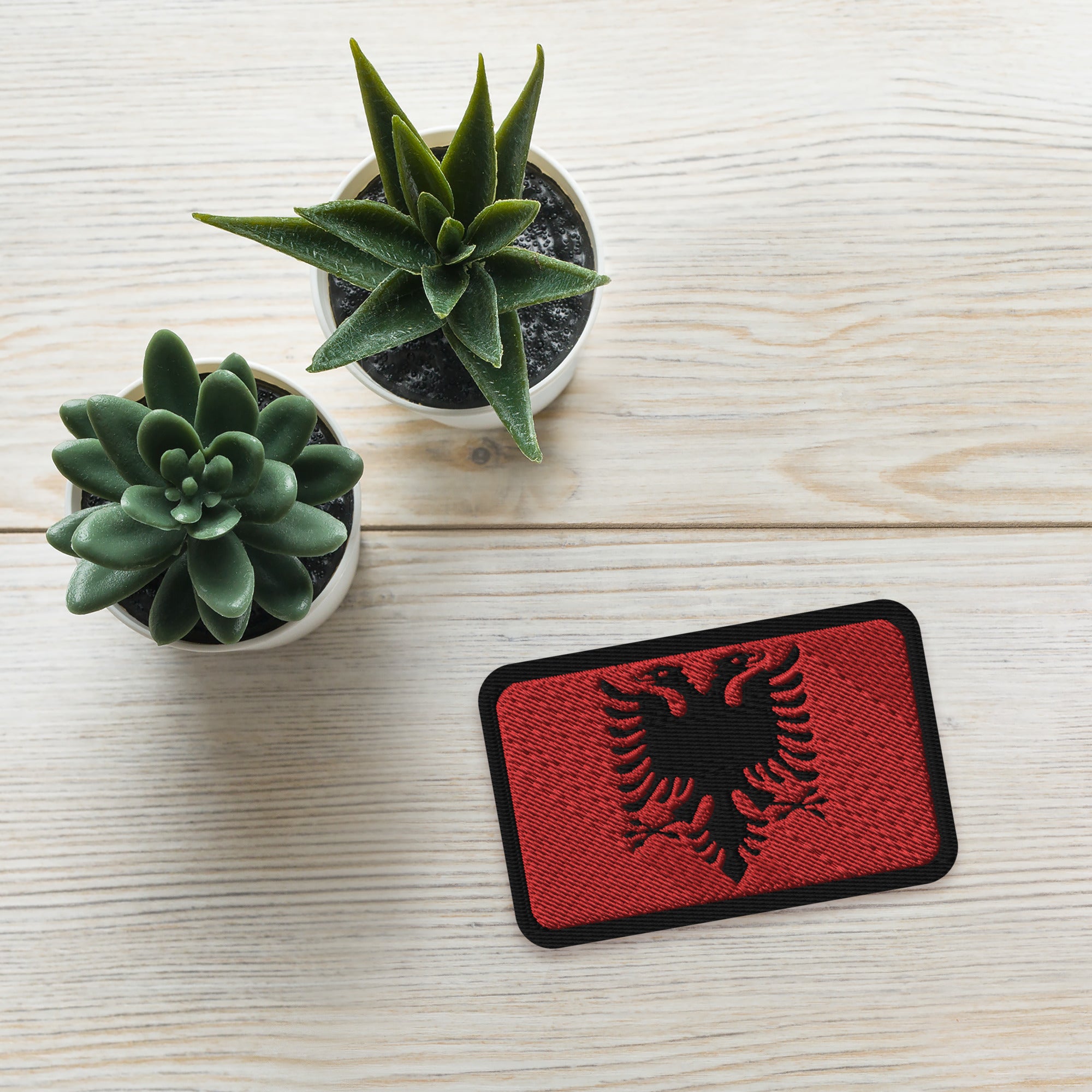 Albanian flag embroidered patches.