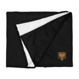 Premium sherpa blanket with Albanian eagle