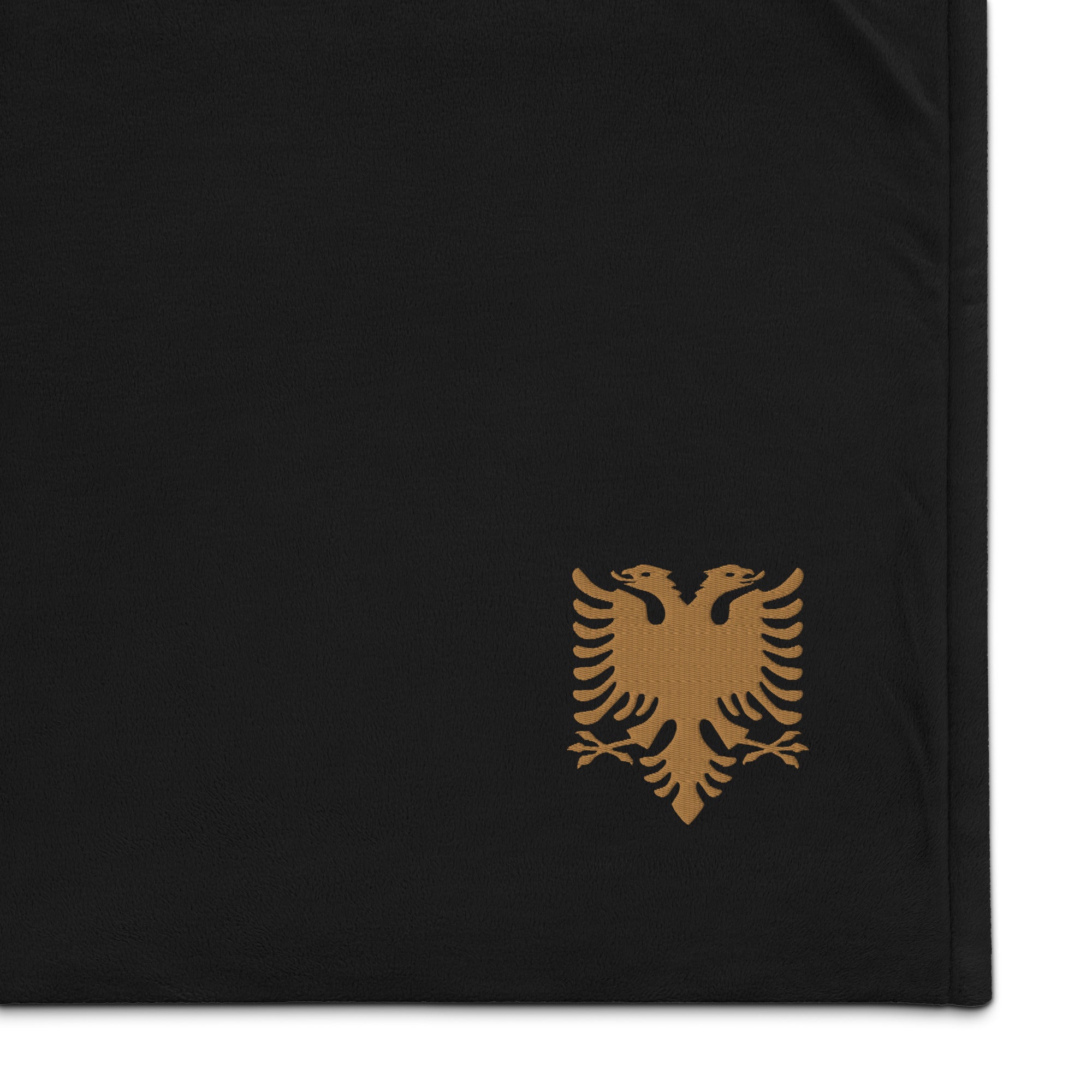 Premium sherpa blanket with Albanian eagle