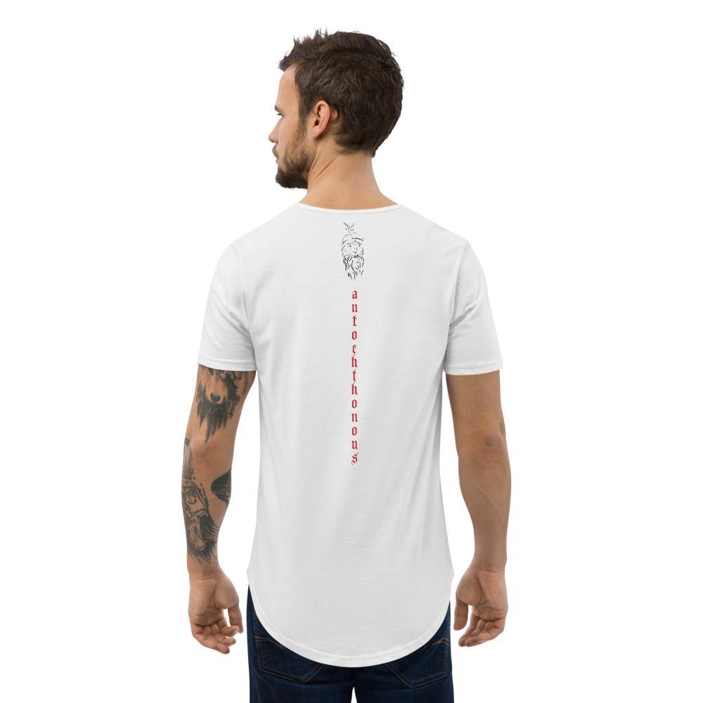 Men's Curved Hem Skanderbeg Autochthonous T-Shirt - Autokton Store