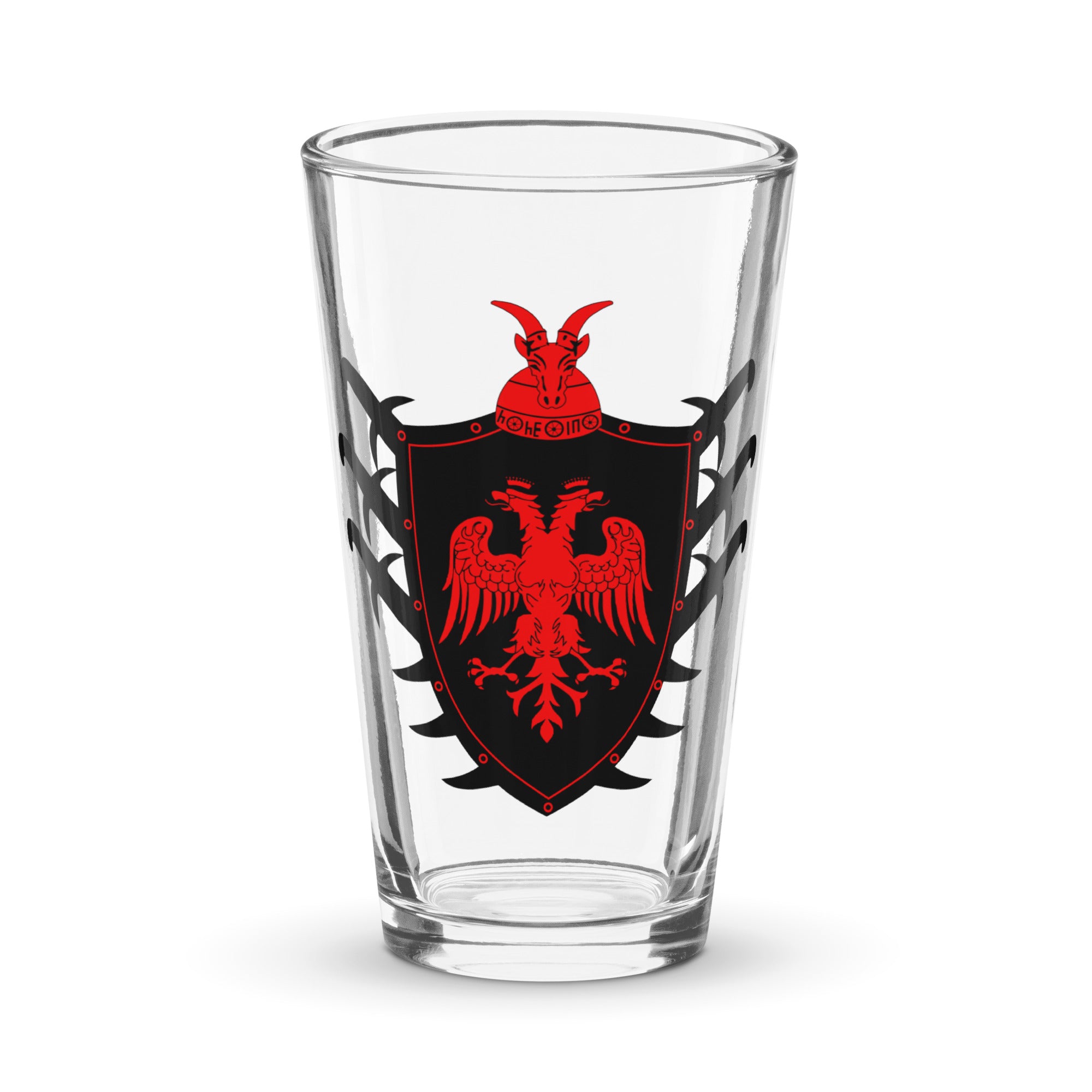 Albanian Skanderbeg Shaker pint glass