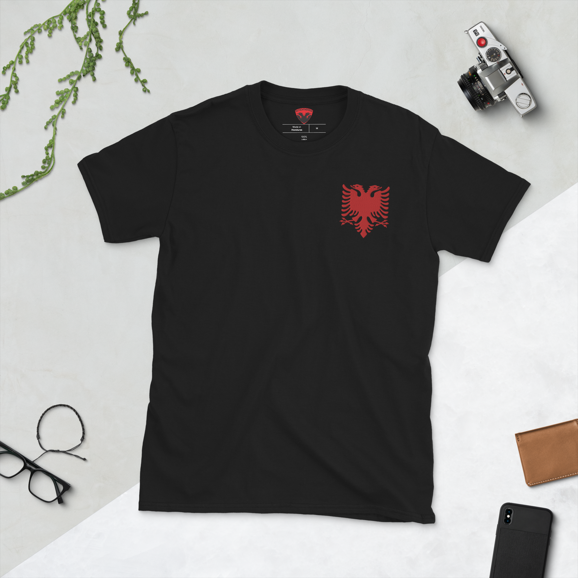 Short-Sleeve Albanian embroidered eagle Unisex T-Shirt