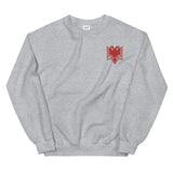 Albanian Eagle left chest embroidered logo Unisex Sweatshirt