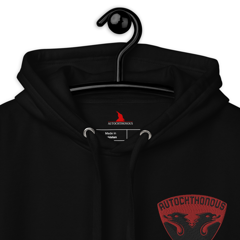Autochthonous eagle embroidered Unisex  soft Hoodie
